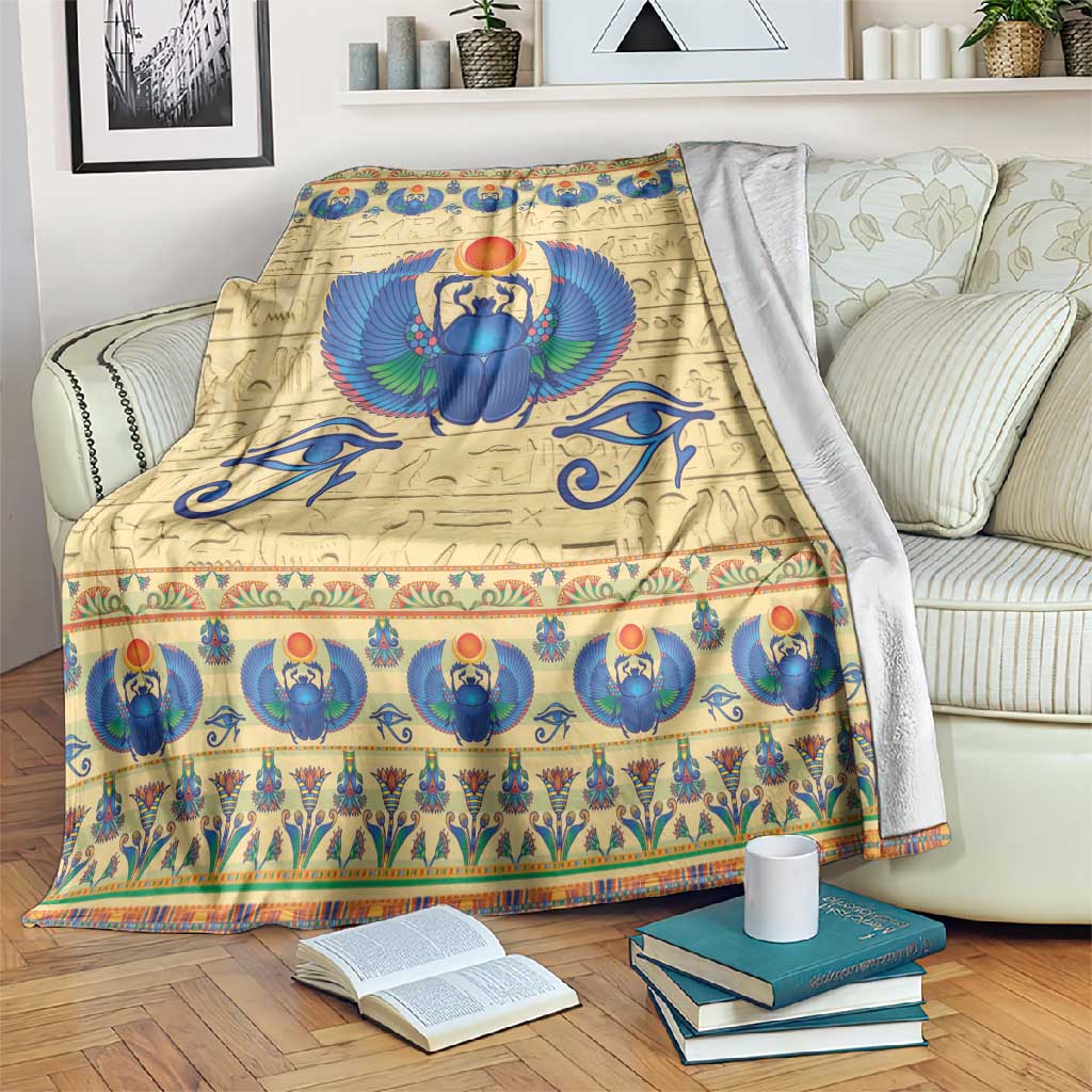 Ancient Egypt Scarab Beetle Blanket LT9