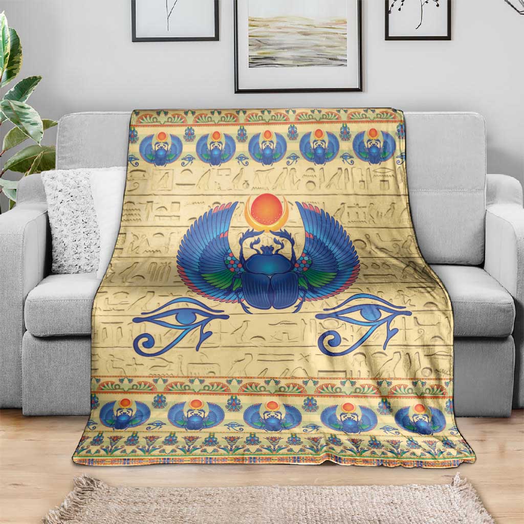 Ancient Egypt Scarab Beetle Blanket LT9