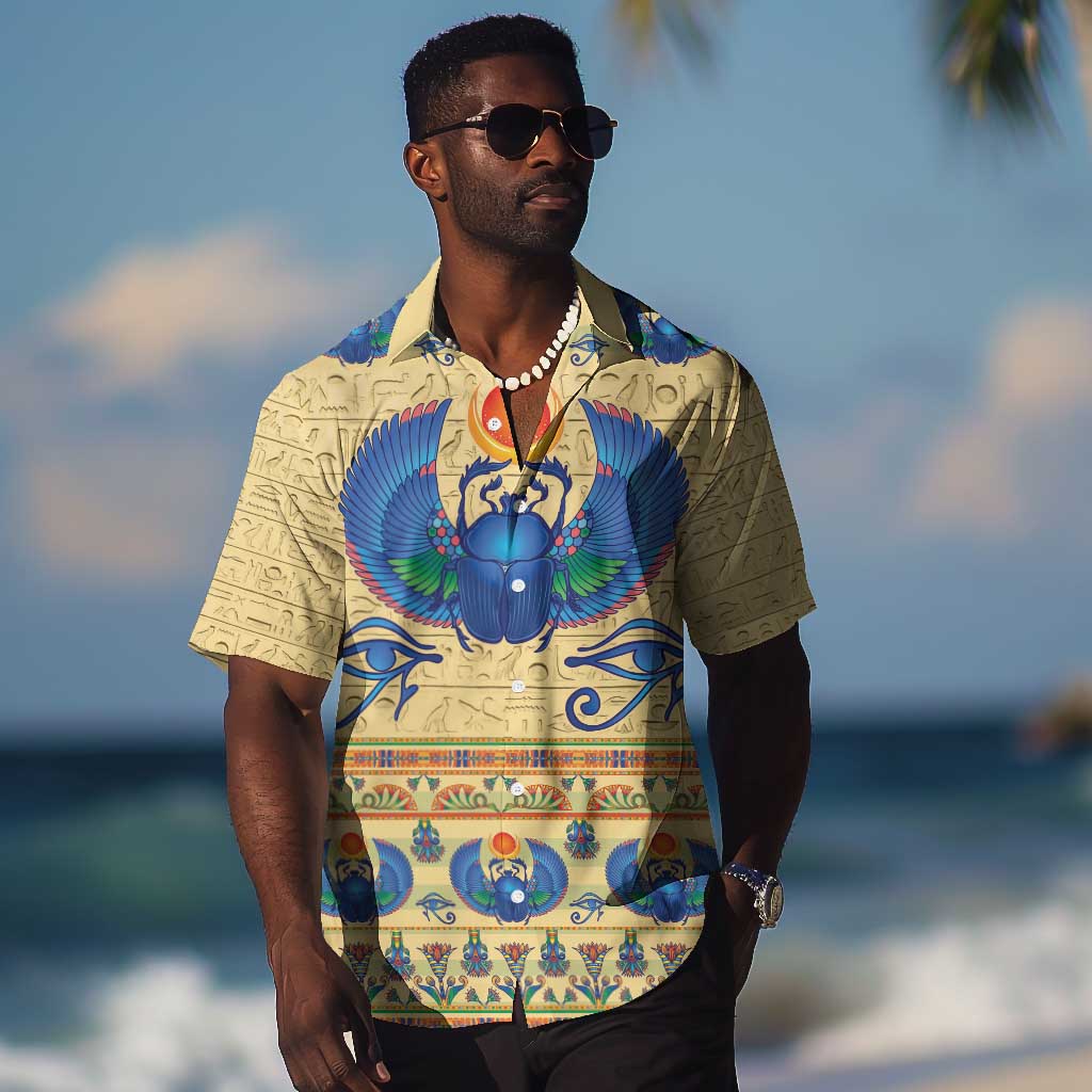Ancient Egypt Scarab Beetle Hawaiian Shirt LT9