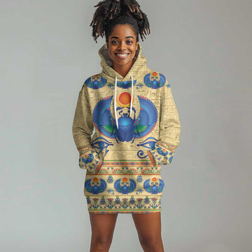 Ancient Egypt Scarab Beetle Hoodie Dress LT9