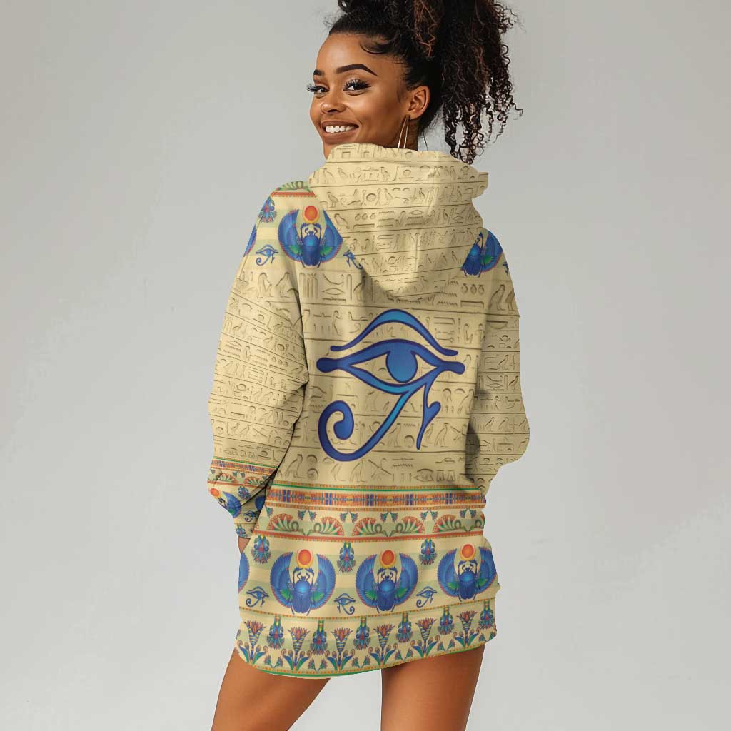Ancient Egypt Scarab Beetle Hoodie Dress LT9