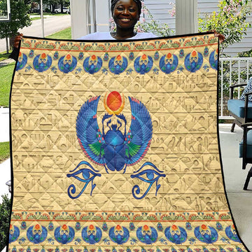 Ancient Egypt Scarab Beetle Quilt LT9
