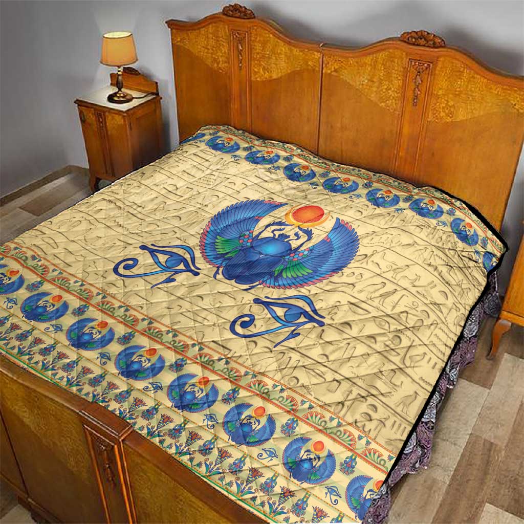 Ancient Egypt Scarab Beetle Quilt LT9