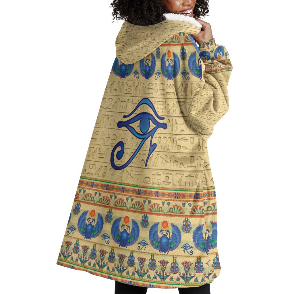 Ancient Egypt Scarab Beetle Wearable Blanket Hoodie LT9