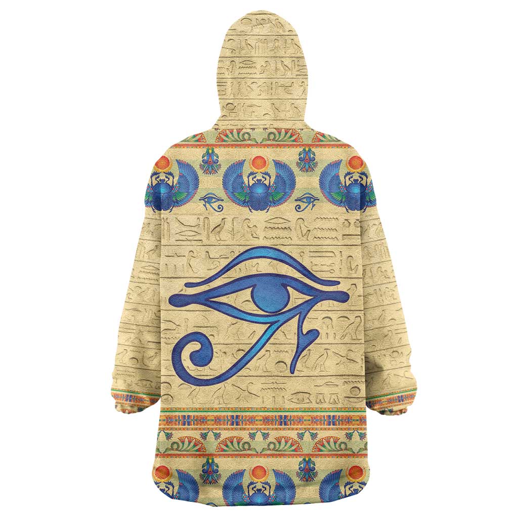 Ancient Egypt Scarab Beetle Wearable Blanket Hoodie LT9