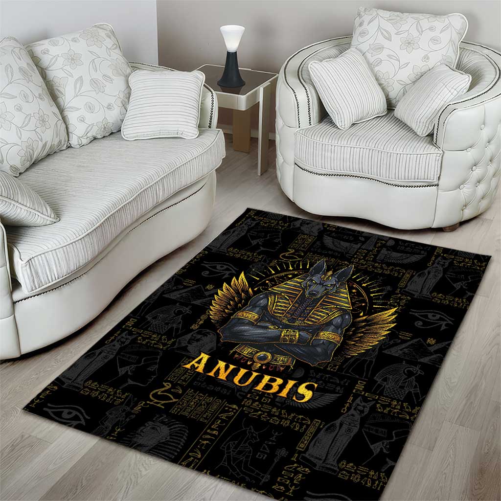 Anubis Egyptian God of Death Area Rug LT9