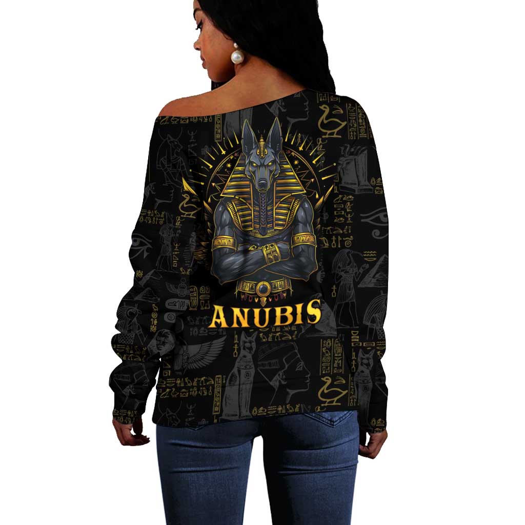 Anubis Egyptian God of Death Off Shoulder Sweater LT9