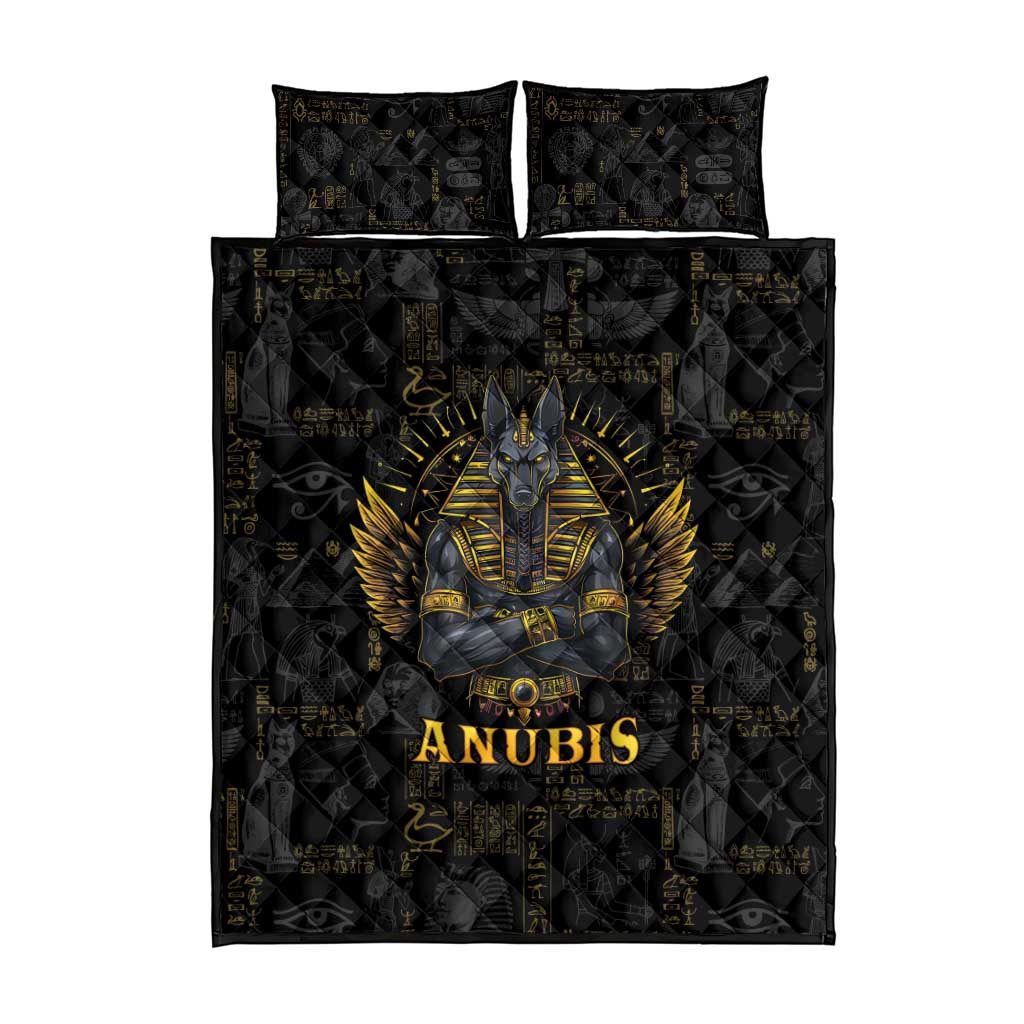 Anubis Egyptian God of Death Quilt Bed Set LT9