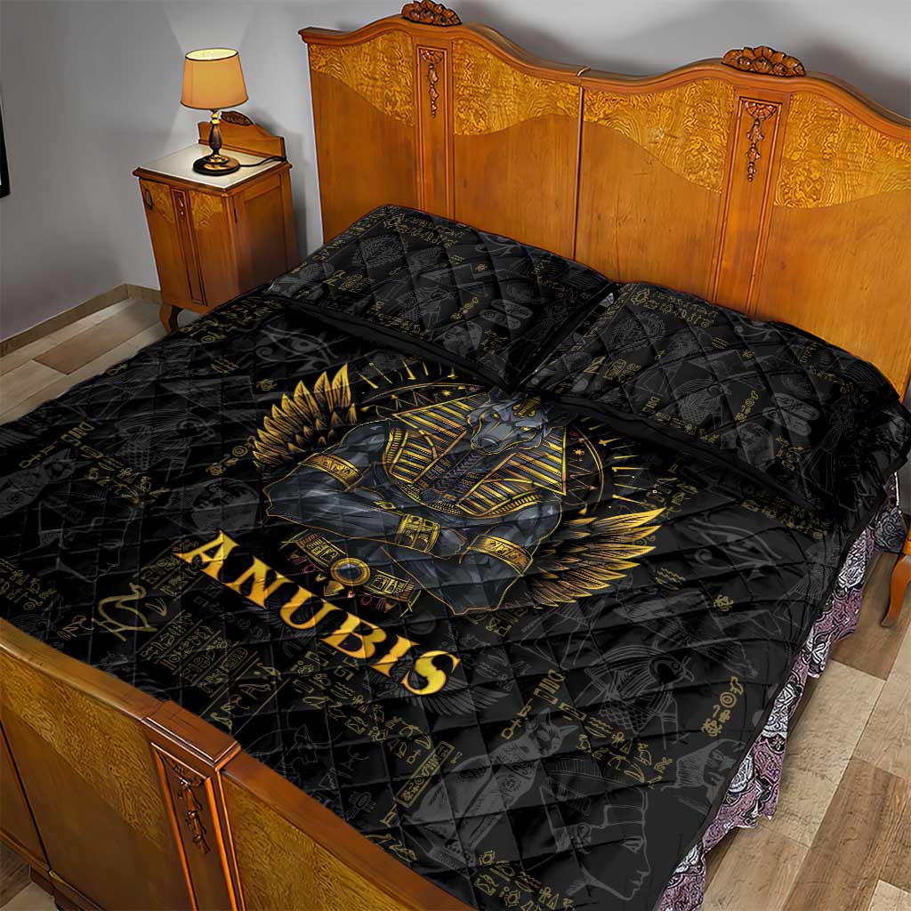 Anubis Egyptian God of Death Quilt Bed Set LT9