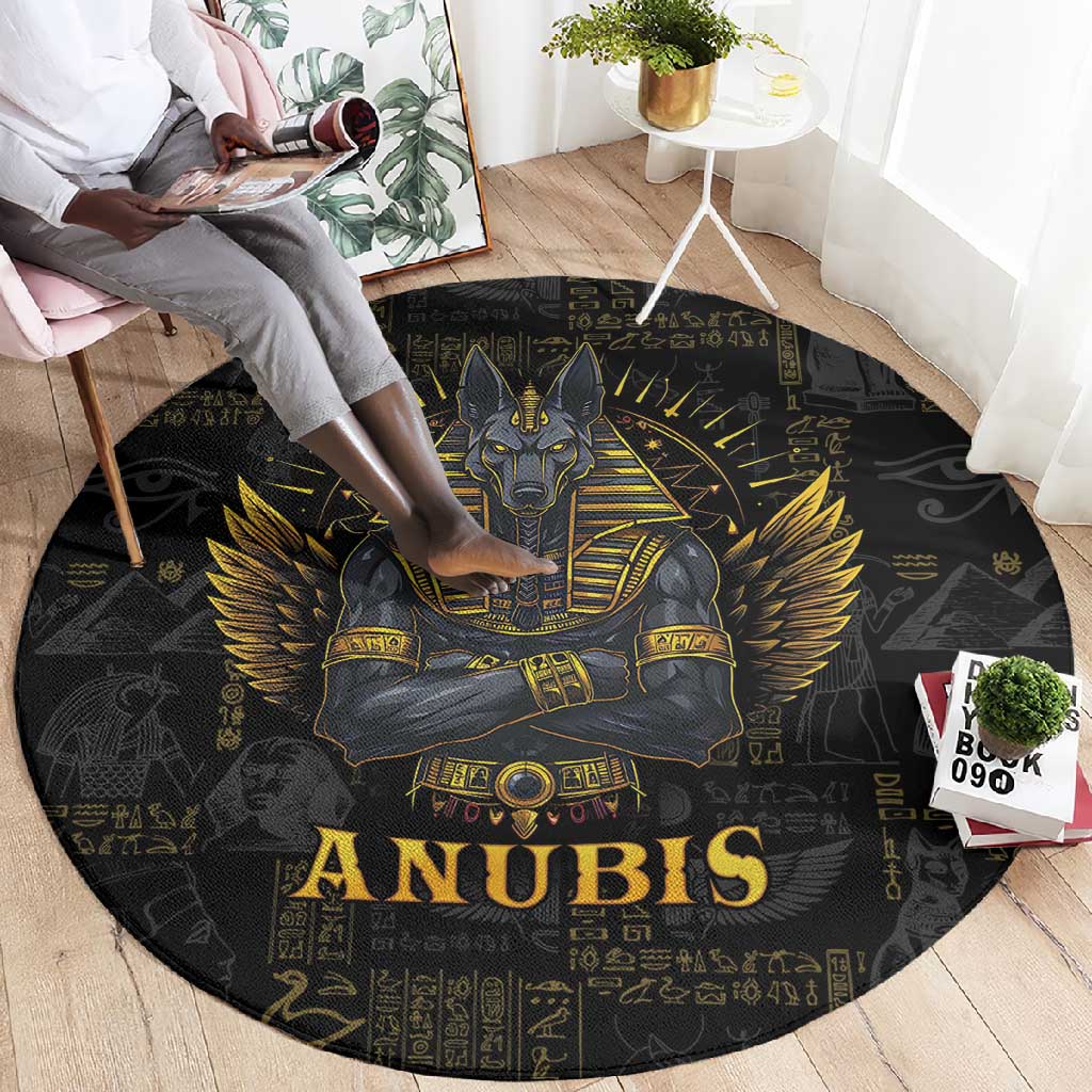 Anubis Egyptian God of Death Round Carpet LT9