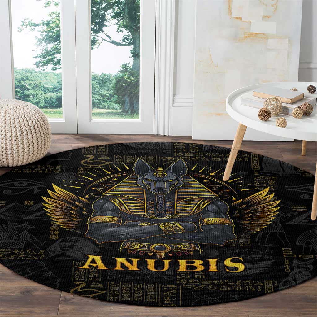 Anubis Egyptian God of Death Round Carpet LT9