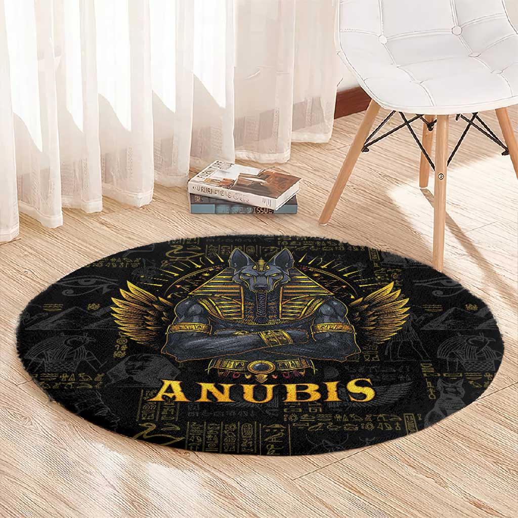 Anubis Egyptian God of Death Round Carpet LT9