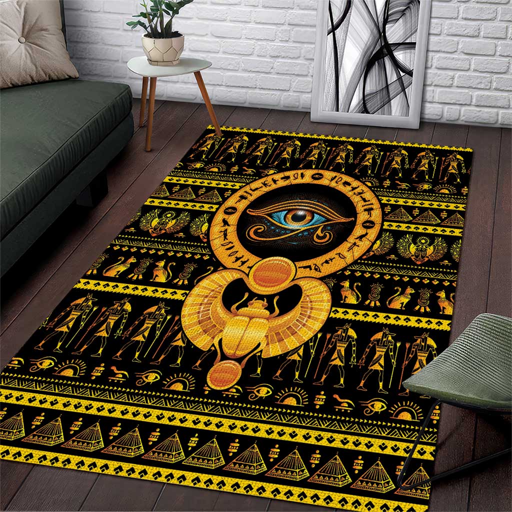 Egyptian God of The Sun Eye of Ra Area Rug LT9