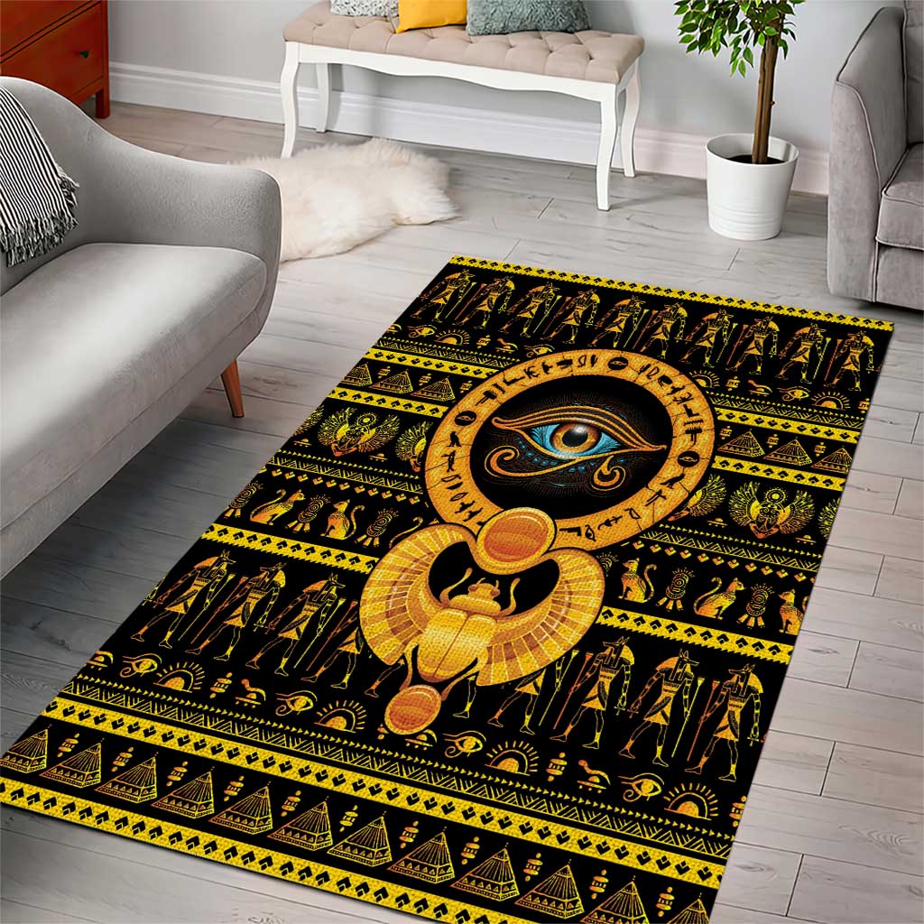 Egyptian God of The Sun Eye of Ra Area Rug LT9