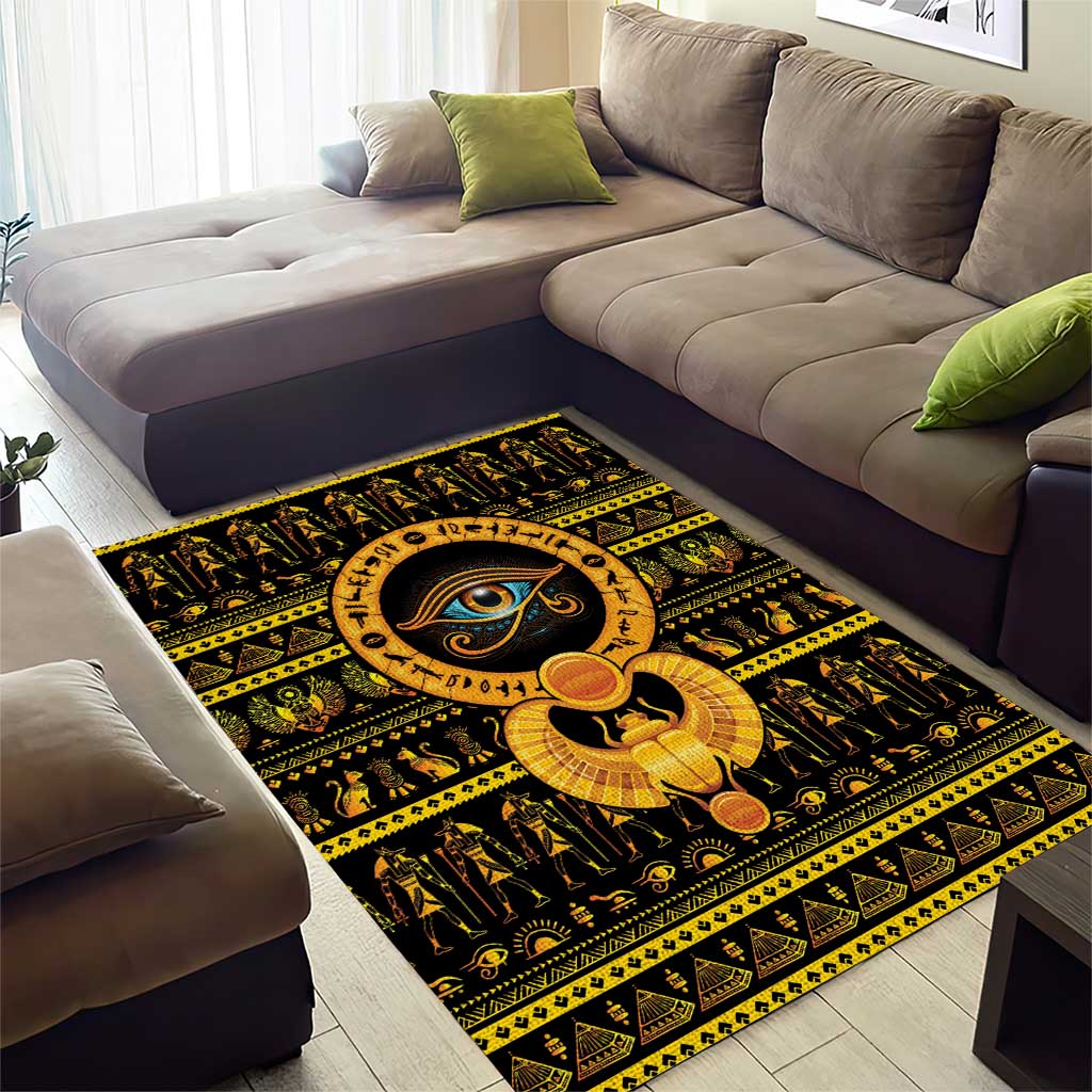 Egyptian God of The Sun Eye of Ra Area Rug LT9