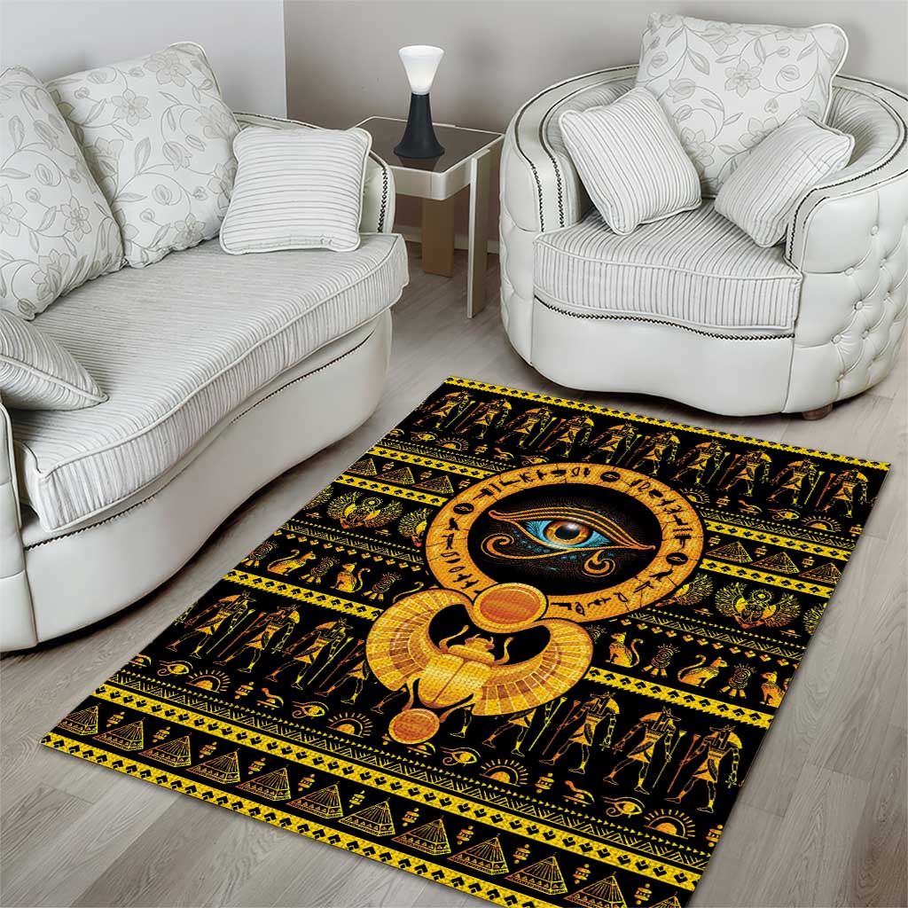 Egyptian God of The Sun Eye of Ra Area Rug LT9