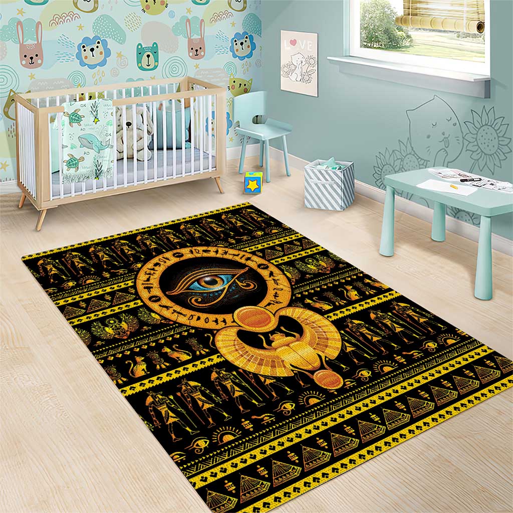 Egyptian God of The Sun Eye of Ra Area Rug LT9