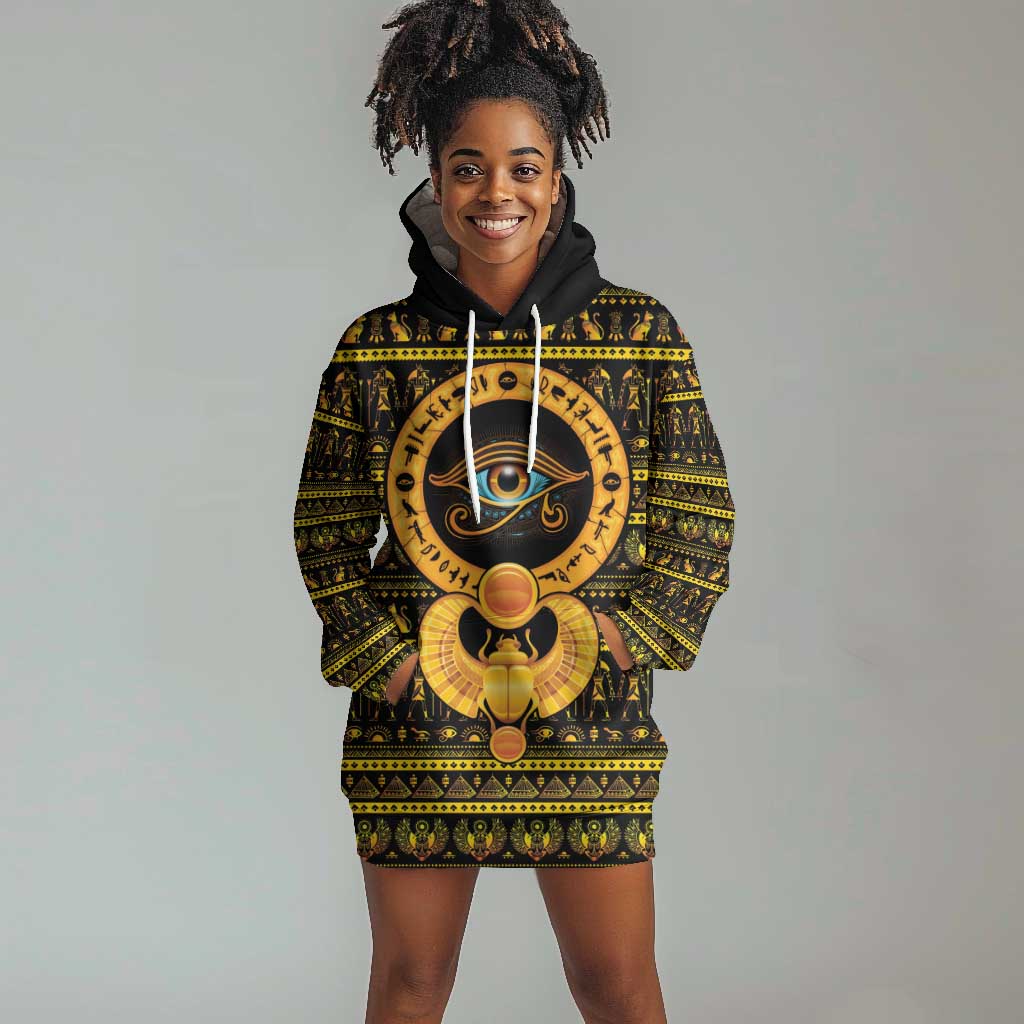 Egyptian God of The Sun Eye of Ra Hoodie Dress LT9