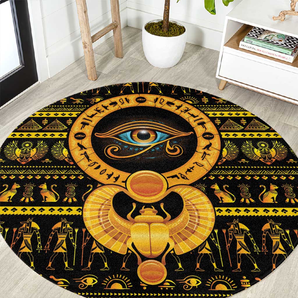 Egyptian God of The Sun Eye of Ra Round Carpet LT9