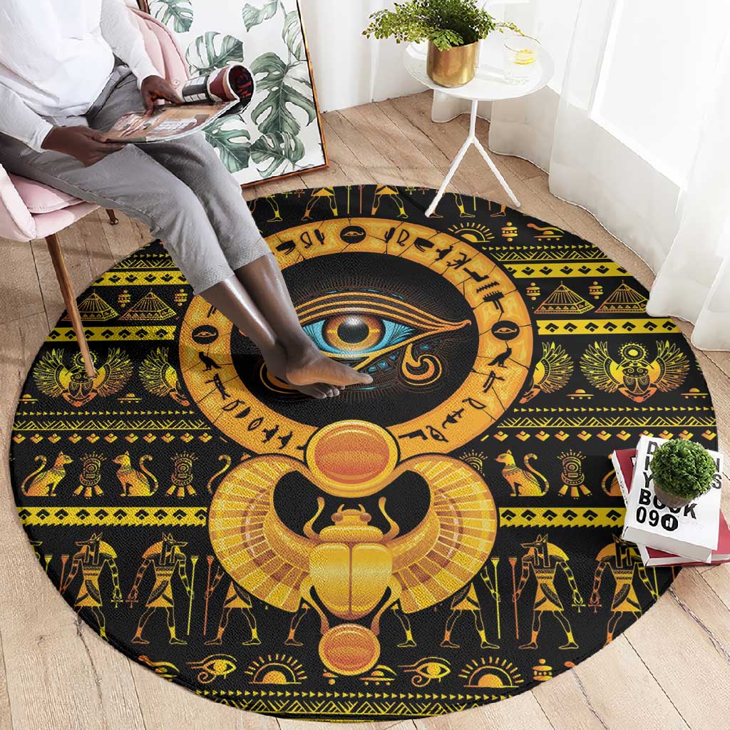 Egyptian God of The Sun Eye of Ra Round Carpet LT9