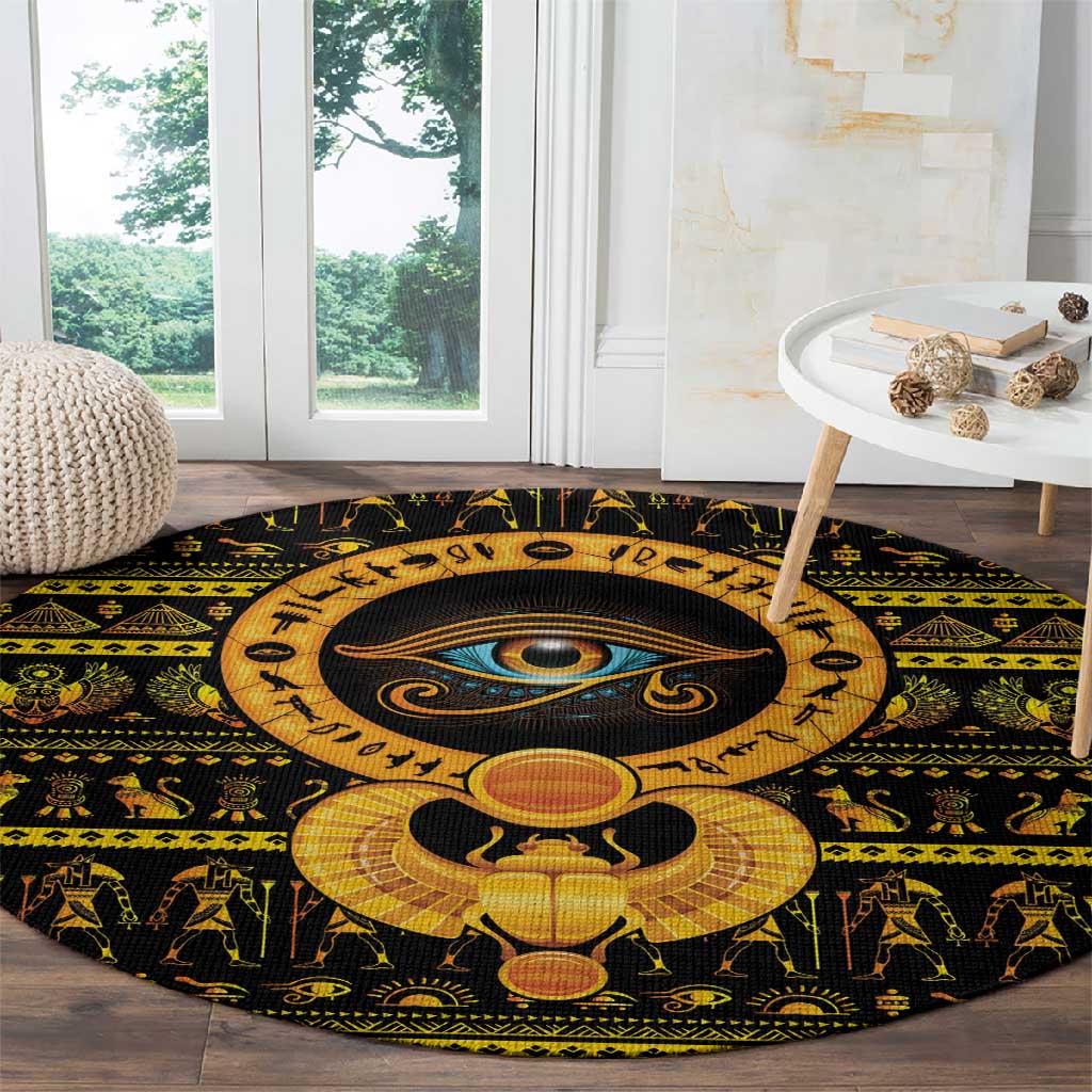 Egyptian God of The Sun Eye of Ra Round Carpet LT9