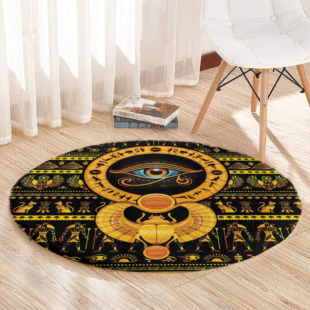 Egyptian God of The Sun Eye of Ra Round Carpet LT9