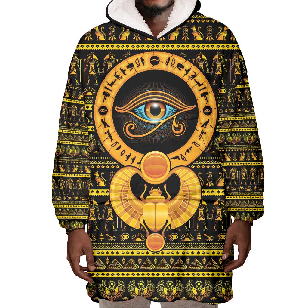 Egyptian God of The Sun Eye of Ra Wearable Blanket Hoodie LT9