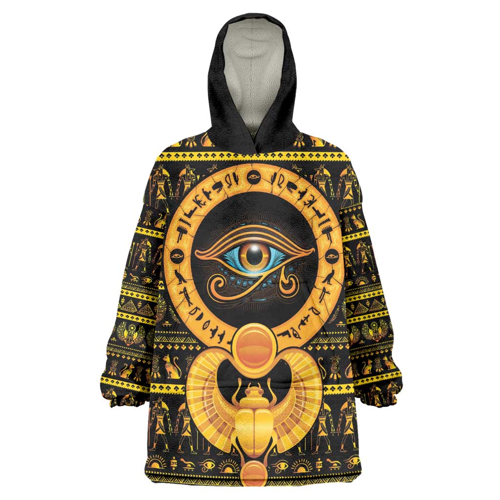 Egyptian God of The Sun Eye of Ra Wearable Blanket Hoodie LT9