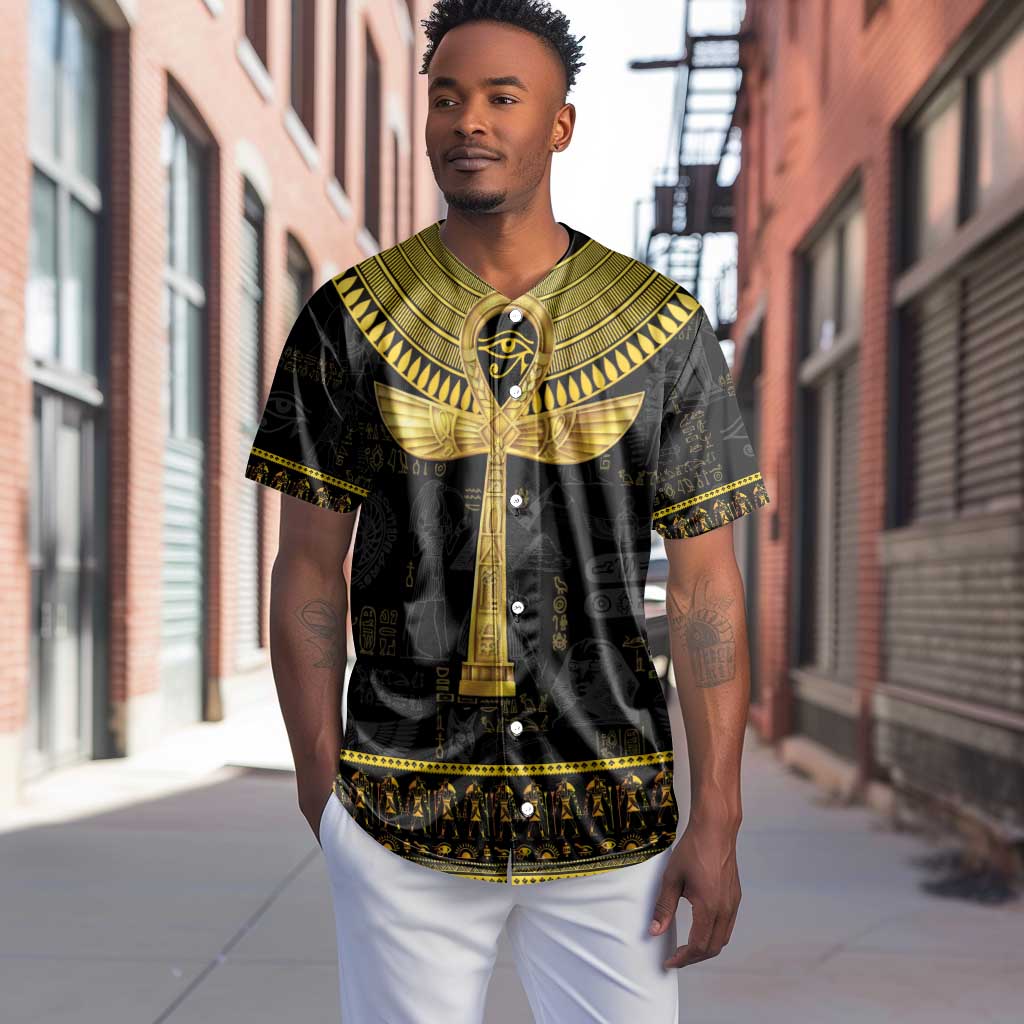 The Ankh Egyptian Hieroglyphs Baseball Jersey LT9