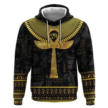 The Ankh Egyptian Hieroglyphs Hoodie LT9