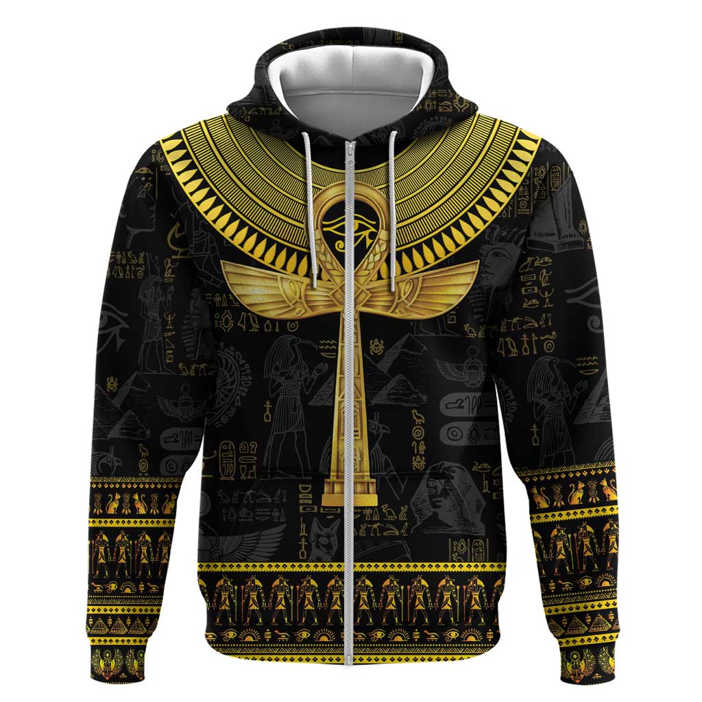 The Ankh Egyptian Hieroglyphs Hoodie LT9