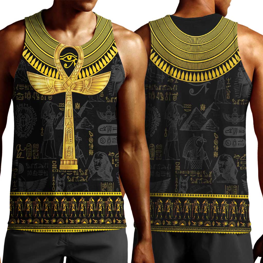 The Ankh Egyptian Hieroglyphs Men Tank Top LT9