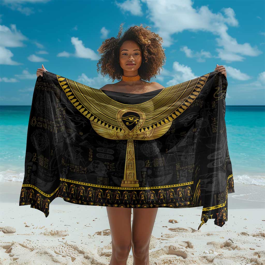 The Ankh Egyptian Hieroglyphs Sarong LT9