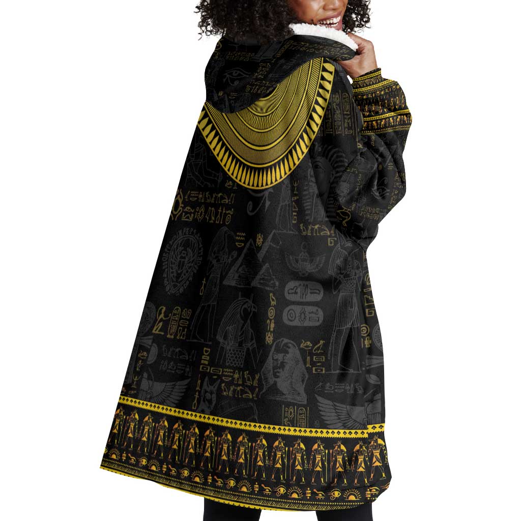 The Ankh Egyptian Hieroglyphs Wearable Blanket Hoodie LT9