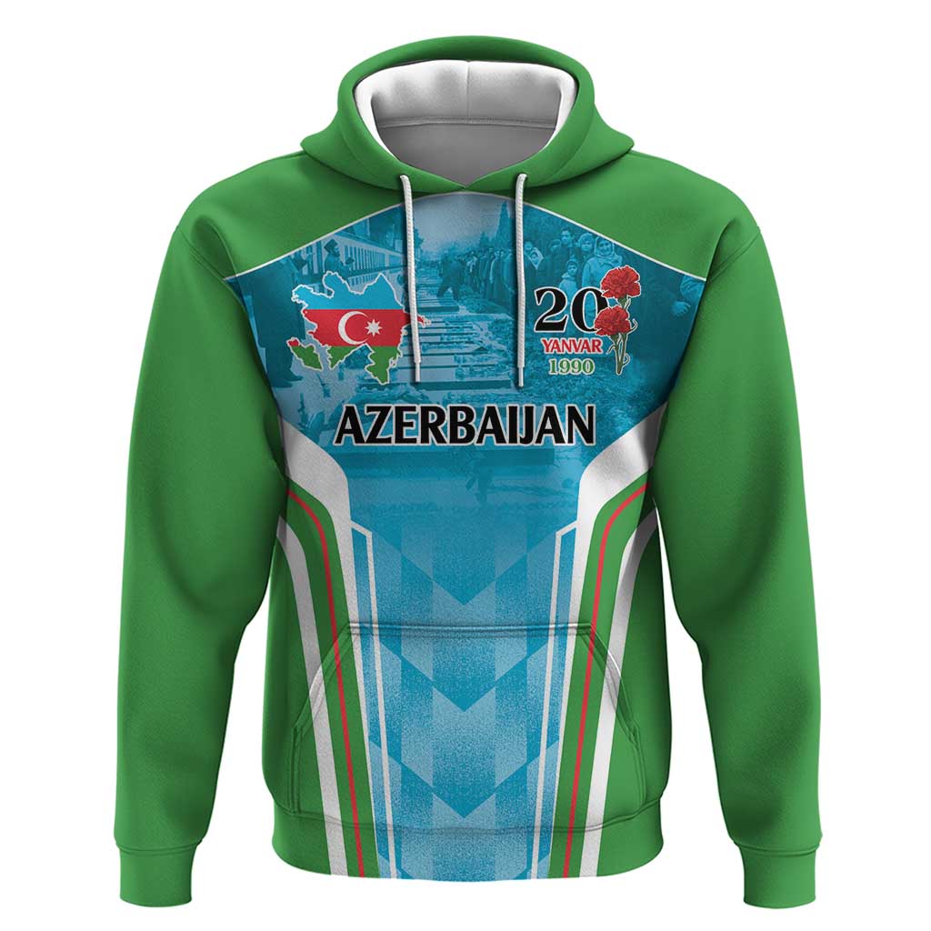 Personalized Azerbaijan Black January Hoodie 20 Yanvar 1990 LT9