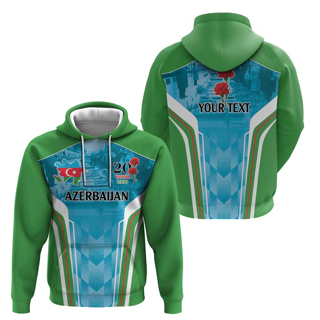 Personalized Azerbaijan Black January Hoodie 20 Yanvar 1990 LT9