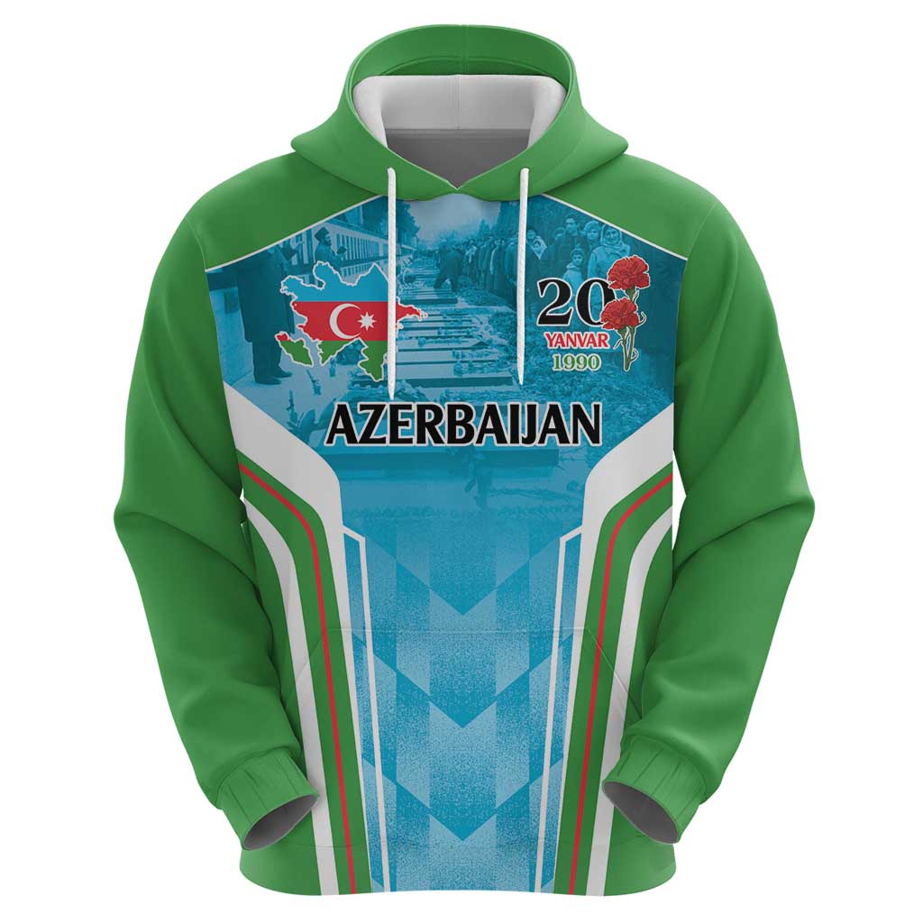 Personalized Azerbaijan Black January Hoodie 20 Yanvar 1990 LT9