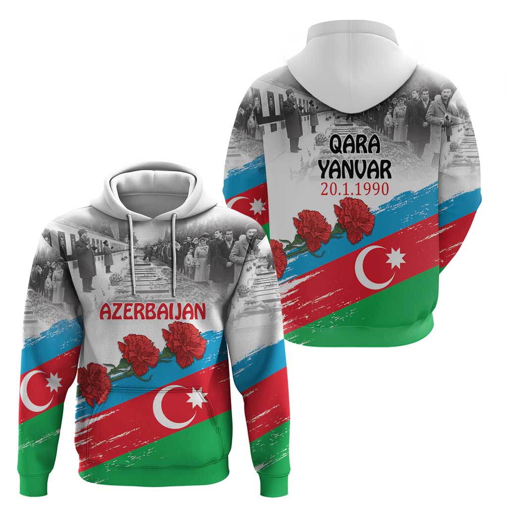 Azerbaijan Qara Yanvar Hoodie with Flag Style LT9