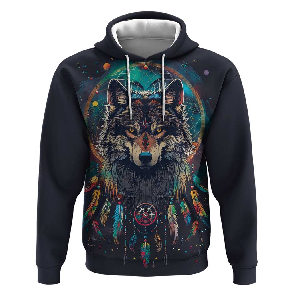 Native American Wolves Hoodie with Dream Catchers Feathers LT9