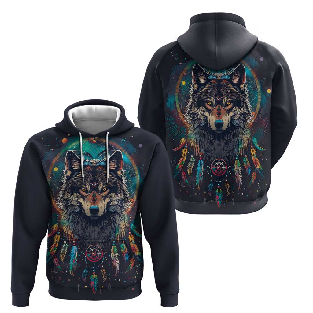 Native American Wolves Hoodie with Dream Catchers Feathers LT9