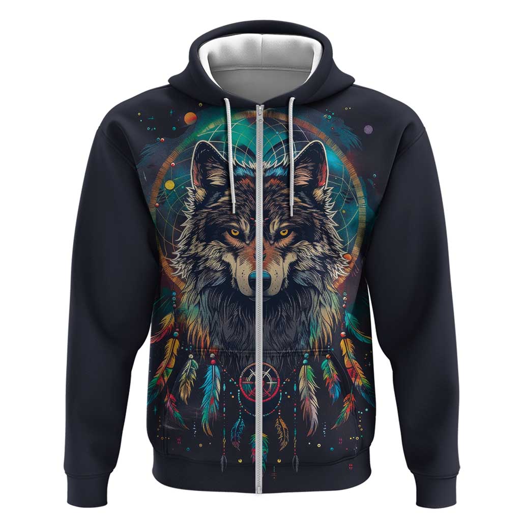 Native American Wolves Hoodie with Dream Catchers Feathers LT9