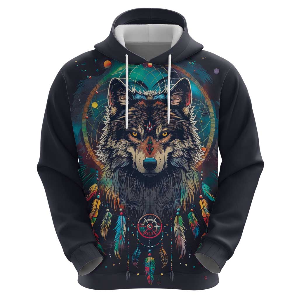 Native American Wolves Hoodie with Dream Catchers Feathers LT9
