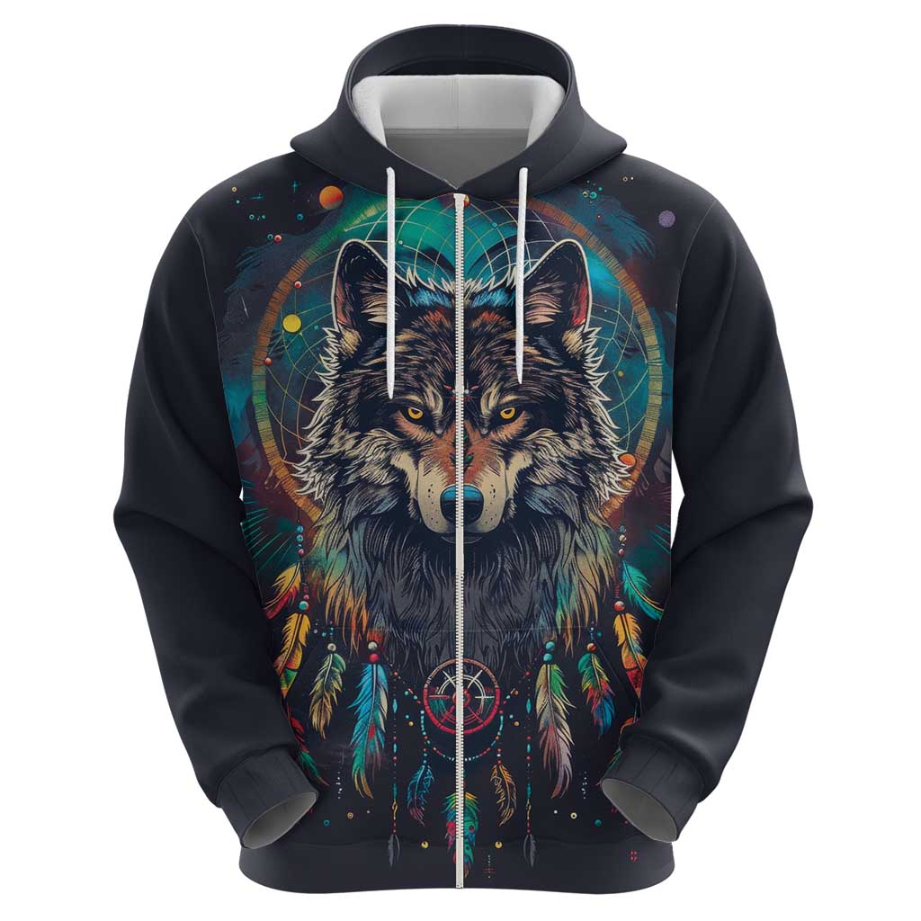 Native American Wolves Hoodie with Dream Catchers Feathers LT9