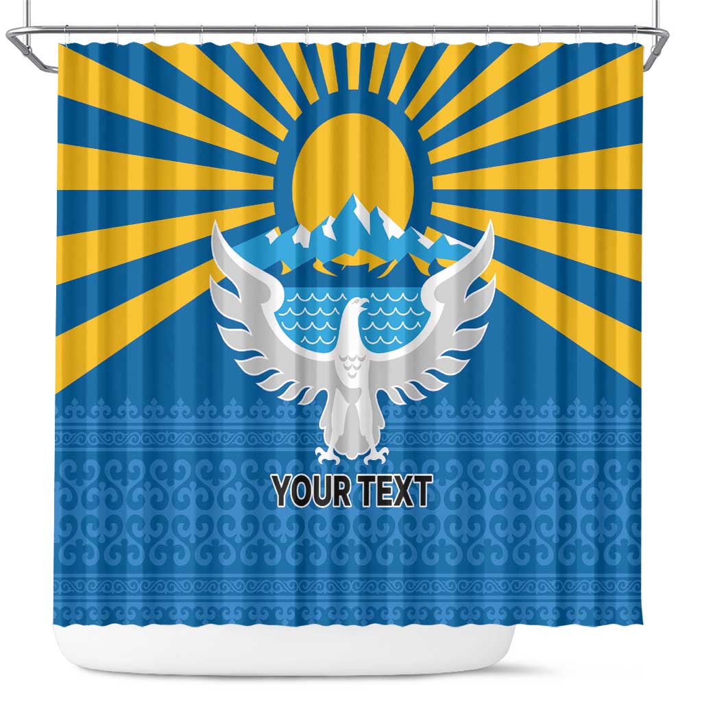 Kyrgyzstan Falcon Personalized Shower Curtain Tian Shan Mountains Rising Sun LT9