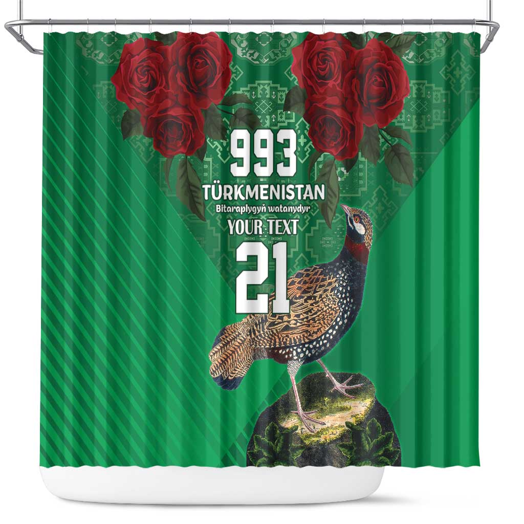 Turkmenistan 993 Custom Shower Curtain Turkmenistan Bitaraplygyn watanydyr LT9