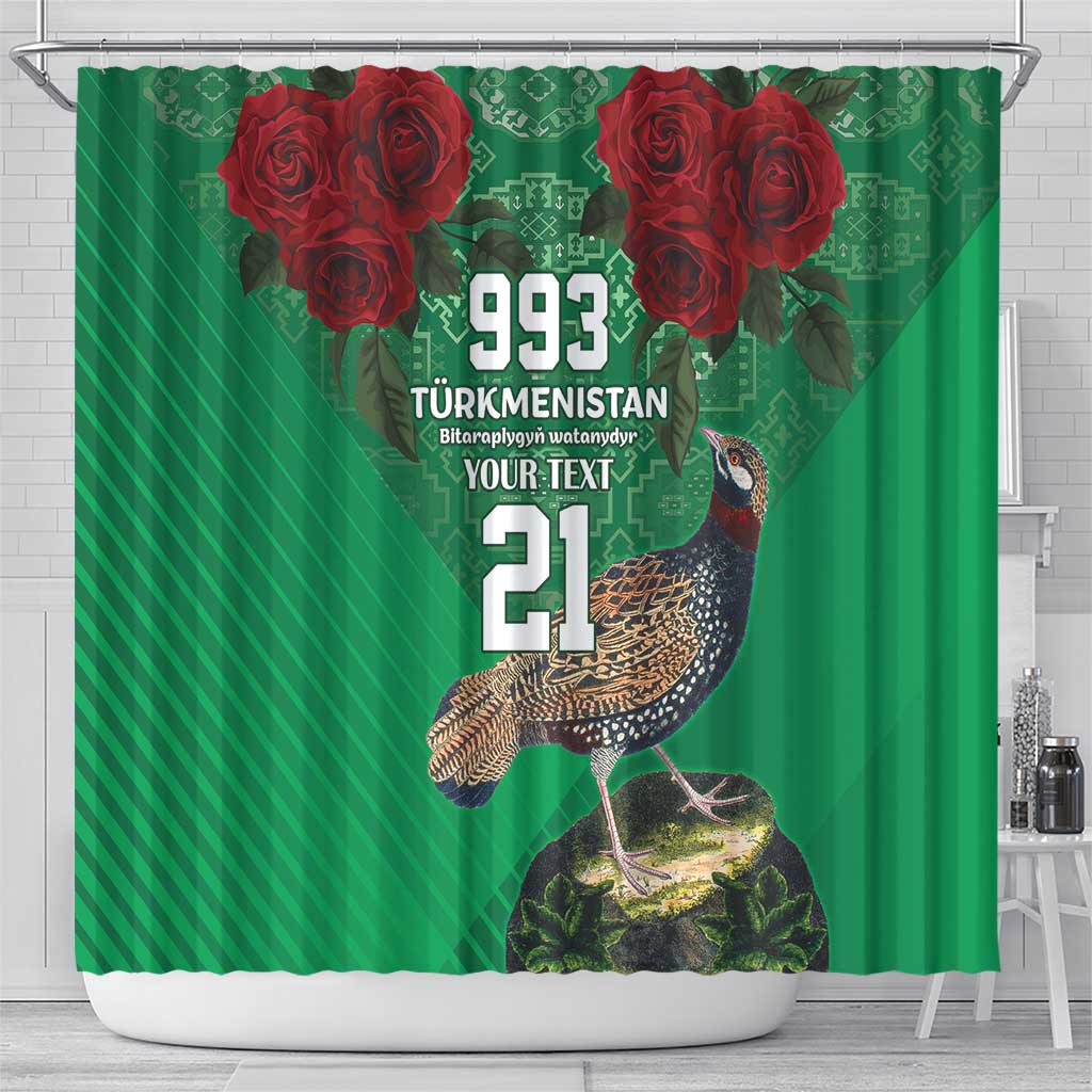 Turkmenistan 993 Custom Shower Curtain Turkmenistan Bitaraplygyn watanydyr LT9