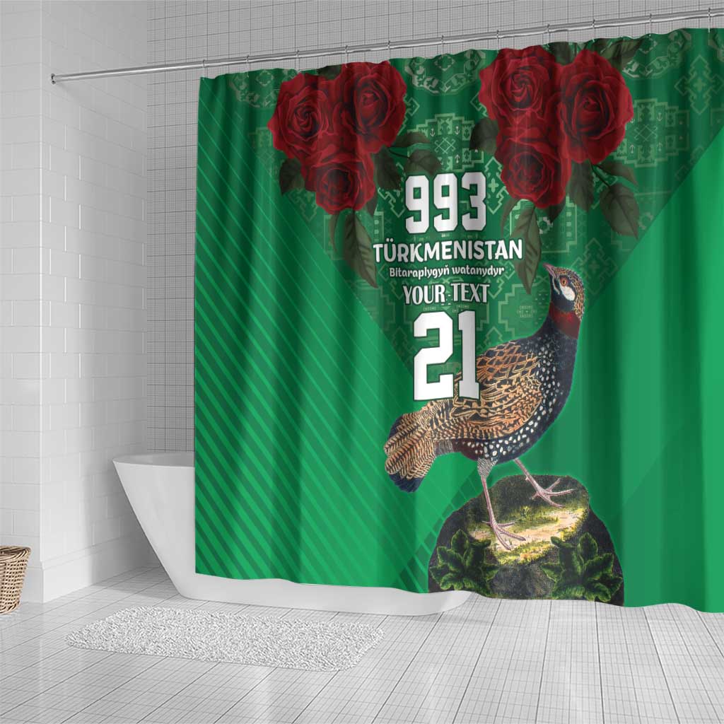 Turkmenistan 993 Custom Shower Curtain Turkmenistan Bitaraplygyn watanydyr LT9