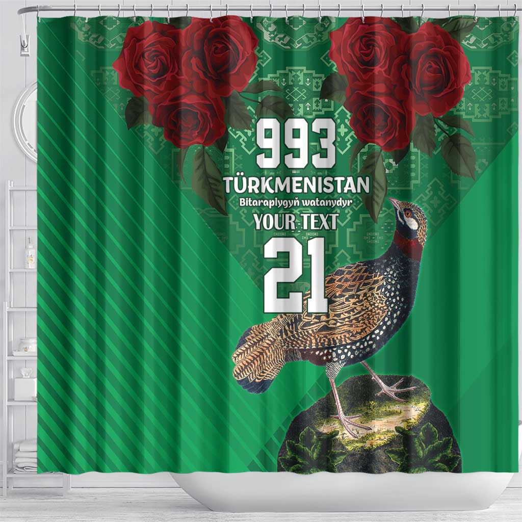 Turkmenistan 993 Custom Shower Curtain Turkmenistan Bitaraplygyn watanydyr LT9