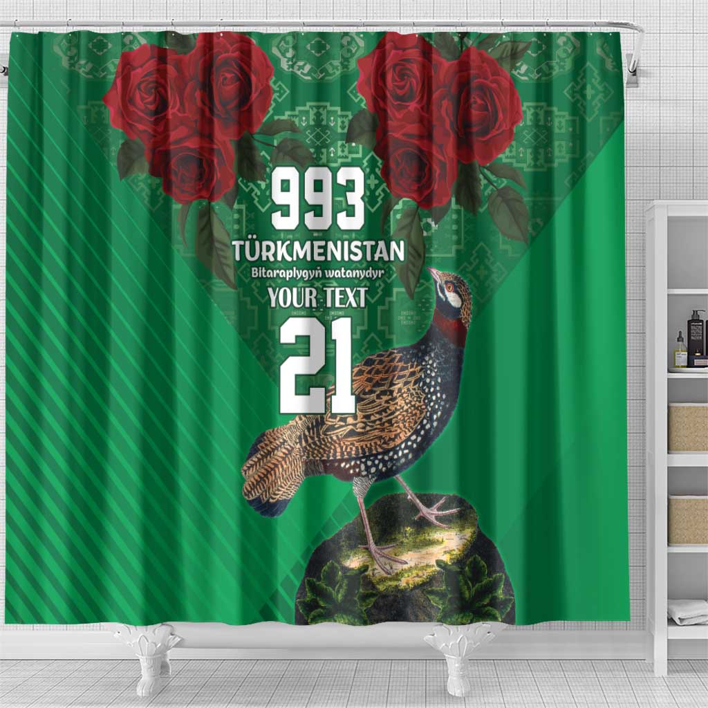 Turkmenistan 993 Custom Shower Curtain Turkmenistan Bitaraplygyn watanydyr LT9
