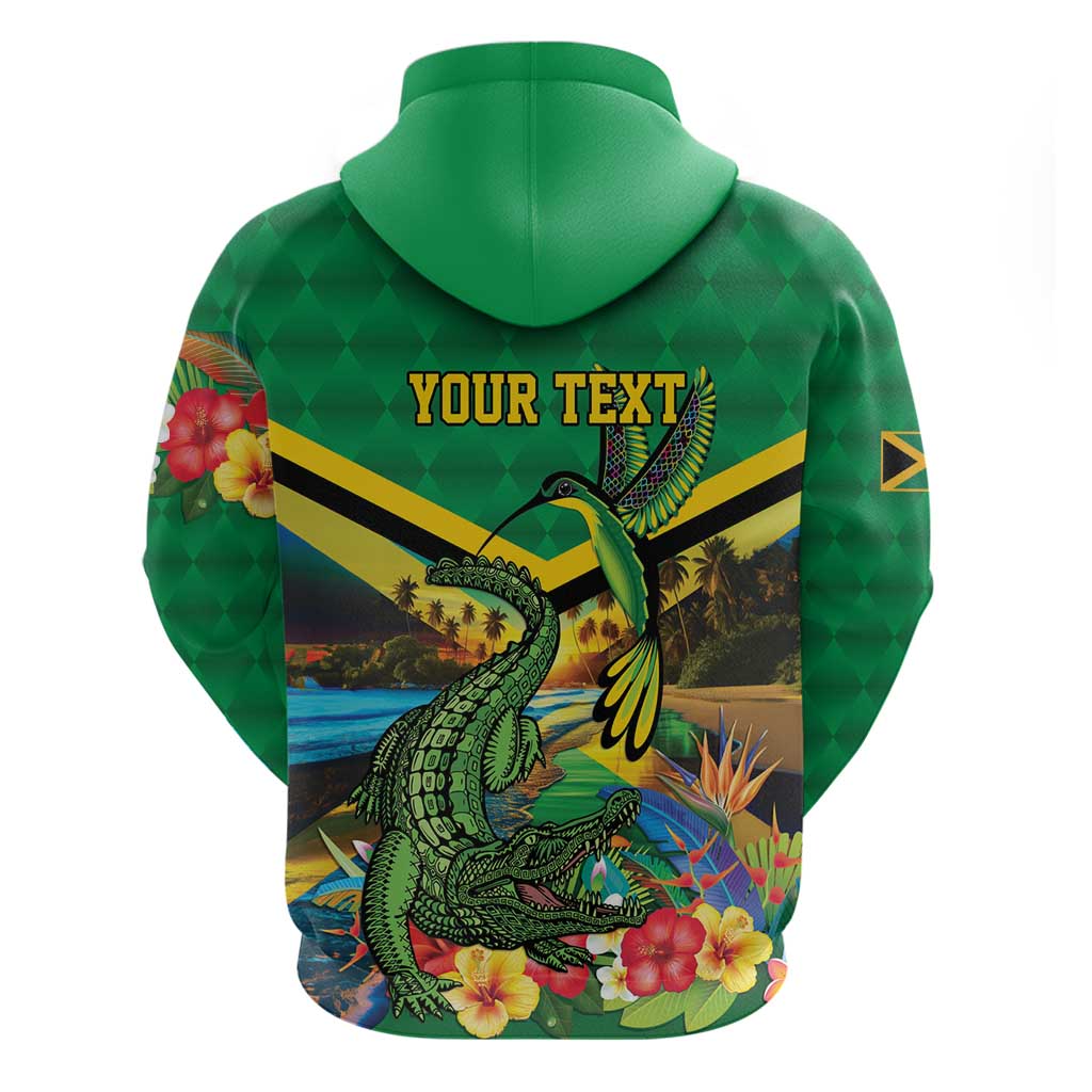 Jamaica Hummingbird and Crocodiles Personalized Hoodie LT9